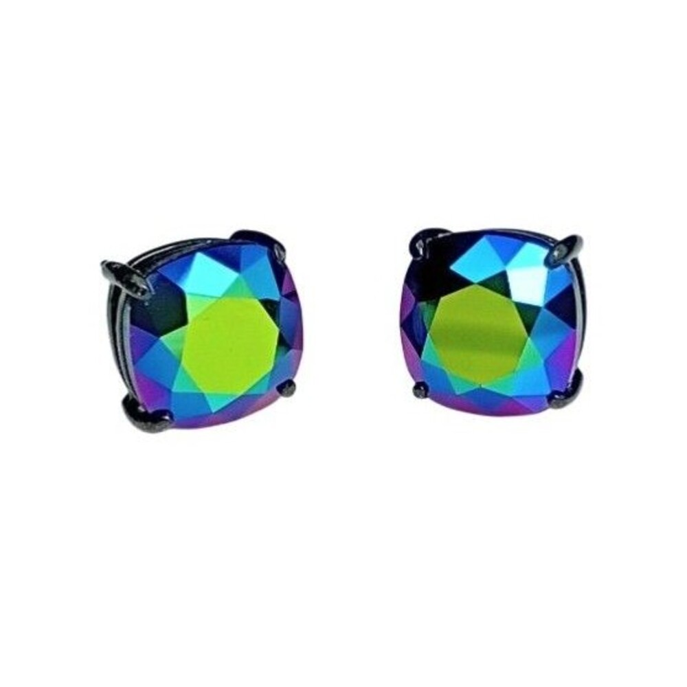 Origami Owl Scarabaeus Clara Iridescent Crystal Stud Earrings NWOT